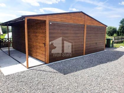 Blechgarage 6x6m Metallgarage Fertiggarage Stahlgarage Doppelgarage Schwingtor H