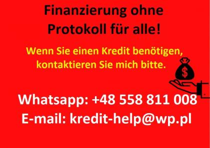 Legale und schnelle Kredite. WhatsApp: +48 558 811 008