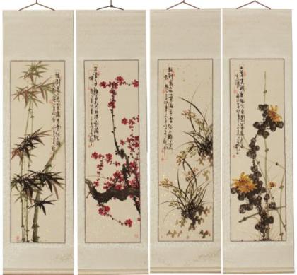 Chinesische-asiatische Malerei, Kalligraphie, Rollbilder, Wandbilder hier kaufen