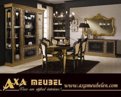 Schwarz Gold Wohnzimmer Klassische Italienische Stil AXA Möbel