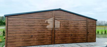 Blechgarage 7x6m Doppelgarage Metallgarage Holzoptik Garagen direkt vom Herstell