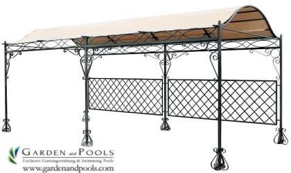Massiver Carport Pavillon Terrassenüberdachung Pergola Gazeb