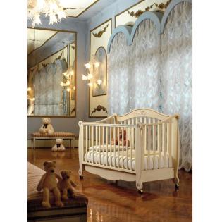 Kinderbett mitwachsend / umbaubar Babybett Rigoletto im Retro Design Buche