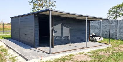  Blechgarage 6x5m Doppelgarage Metallgarage Carport und Garage Transport + Aufba