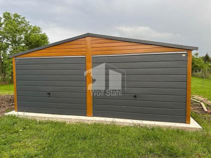  Blechgarage 6x6m Metallgarage Fertiggarage Doppelgarage Holzoptik Günstige Prei