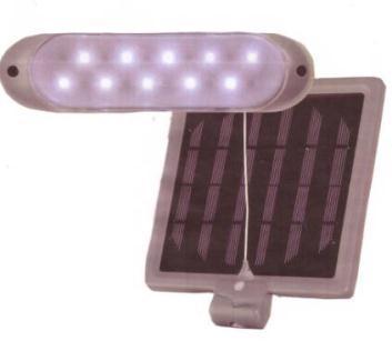 Solar-Hausnummer, Edelstahl, 4 weiße LED