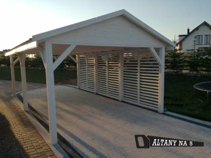 CARPORT GARAGENVORDACH HOLZÜBERDACHUNG FÜR AUTO 3, 5x6m
