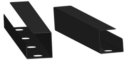 Kabelorganisation Kabelkanal Untertischmontage 800 x 80 x 80 mm schlicht schwarz