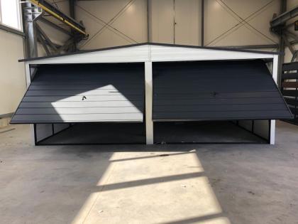 Blechgarage 6x6 Garage KFZ Lager Stahlhalle mit Aufbau verzinkt