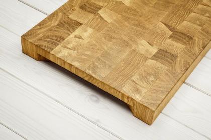 MASSIVHOLZ HOLZBRETT KÜCHENBRETT EICHENHOLZ SCHNEIDEBRETT HANDGEMACHT 38x32x4cm