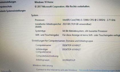 Acer Aspire A517-51g-55kg, 20GB RAM Arbeitsspeicher, 1TB Festplatte...