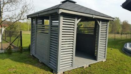 GARTENHAUS GARTENLAUBE KLEBEDACH HOLZ KIELCE 3.5X3.5 M