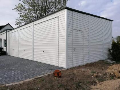 Blechgarage Garage Geräteschupppen 10x5 m verzinkt KFZ Lagerhalle mit Schwingtor