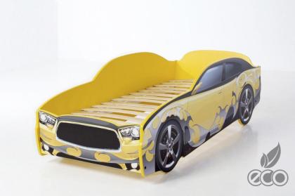 Babybett Kinderbett Jugendbett Autobett Holz Bett 5 FARBEN Dodge 170/ 74 Matratz