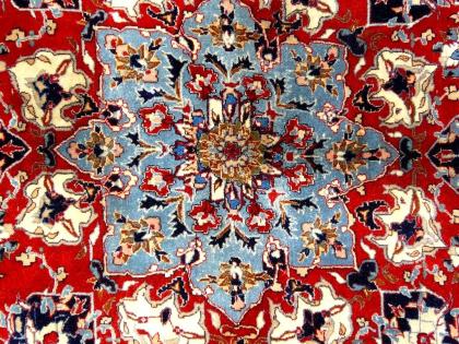 Sammler-Teppich Isfahan alt ca. 7, 7 Mill. Knoten (T061)