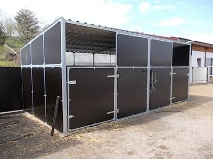 Erweiterbare Pferde doppel Außenbox mobil zerlegbar 6x3m