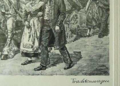 Strieffler Heinrich Trachtenwagen Grafik. B078