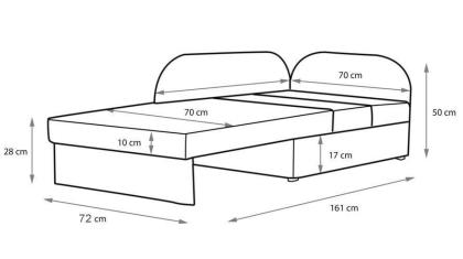 Ecksofa Kindersofa Schlaffunktion Kissen links/ rechts Klappsofa Blumen bis 163