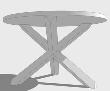 COLIN EICHENTISCH COUCHTISCH RUNDE TISCHPLATTE LACKIERT MASSIVHOLZ 120x120x75cm