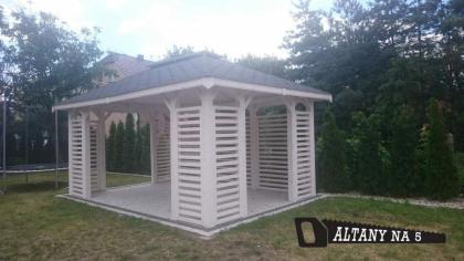 PAVILLON LAUBE AUS KIEFERNHOLZ GARTENLAUBE GARTEN HOLZHAUS PERGOLEN 3, 5x4, 5m