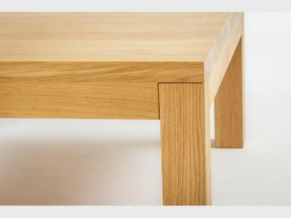 SIMON COUCHTISCH AUS EICHENHOLZ EICHE MASSIVHOLZ 100x70x50cm BEINE 8x8cm