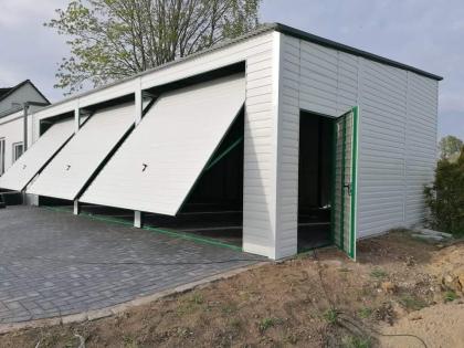 Blechgarage Garage Geräteschupppen 10x5 m verzinkt KFZ Lagerhalle mit Schwingtor
