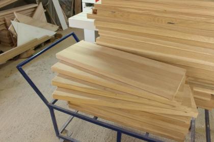 HOLZTREPPENSTUFEN HOLZSTUFEN MASSIVHOLZSTUFEN EICHENHOLZ UNBEMALT 95x28x4cm