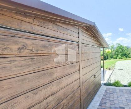 Blechgarage 7x7m Metallgarage Fertiggarage Doppelgarage Holzoptik Individuelle P