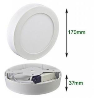 LED Panel Lampe 12W Rund 30cm (Aufputz)