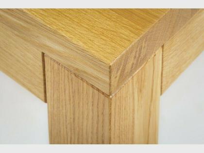SIMON COUCHTISCH AUS EICHENHOLZ EICHE MASSIVHOLZ 100x70x50cm BEINE 8x8cm