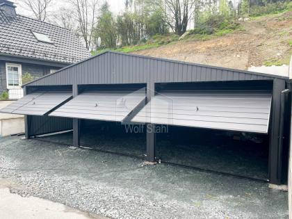 Blechgarage 9x6m Doppelgarage Garage mit Satteldach Maßgeschneiderte Lösungen GP