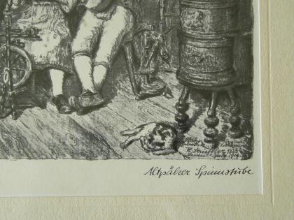 Altpälzer Spinnstube Heinrich Strieffler Grafik. B088