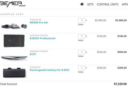BEMER Pro Set PEMF with 2 Body Mats, B.SIT and Rechargeable Battery B.Box