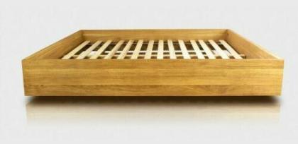 REINER BETT DOPPELBETT HOTELBETT GÄSTEBETT EICHENBETT MASSIVHOLZ 200x200x38cm