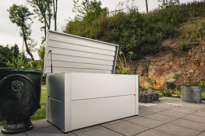 ILESTO Benni-Boy Auflagenbox Gartentruhe Aufbewahrungsbox Stauraum Stahlblech