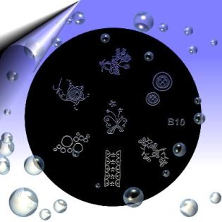 Nail Stamping Schablone Serie B um 0, 70€