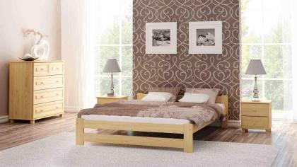 Holzbett Lattenrost Kieferholz Einzelbett Doppelbett unlackiert roh unlackiert