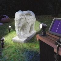 Solar Strahlerset, 3fach, 3 weiße LED, Dauerlicht
