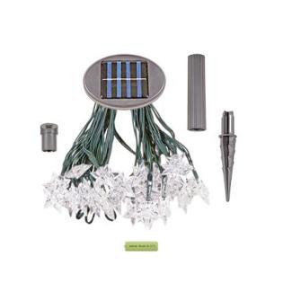 Solar-Lichterkette, 13 Meter, 48 weiße LEDs