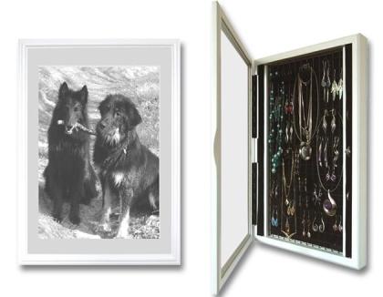 Schmuckschrank Bilderrahmen und/ oder Vitrine - All-in-One ! NATUR