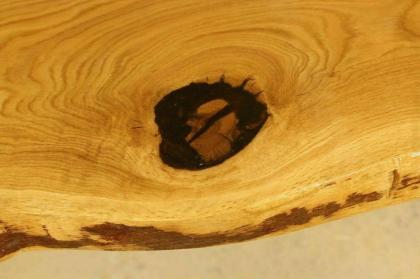 MASSIVER BAUMSTAMM HARZ LACKIERT EICHENTISCH ESSTISCH INDUSTRIAL KÜCHE 140x90x78