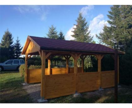 HOLZÜBERDACHUNG GARAGENVORDACH GARTENHAUS 3, 5x5m NEUWARE