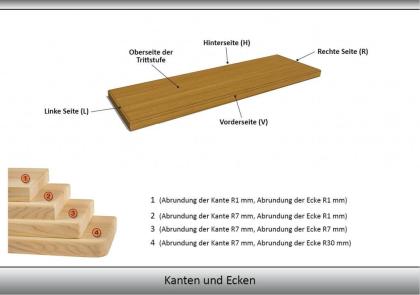 MASSIVHOLZTREPPEN HOLZTREPPENSTUFEN HOLZSTUFEN EICHENHOLZ 95x28x4cm