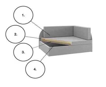 Ecksofa Kindersofa Schlaffunktion Kissen links/ rechts Jugendcouch bis 163 cm Ki