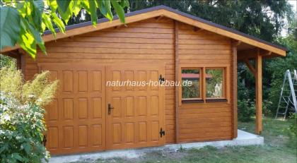 Individuelle Fertigung von Blockbohlengaragen in 50mm und 70mm Wandstärke