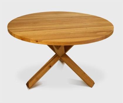 COLIN EICHENTISCH COUCHTISCH RUNDE TISCHPLATTE LACKIERT