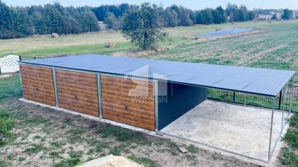 Blechgarage 9x6m Metallgarage Fertiggarage Doppelgarage Carport und Garage GP226