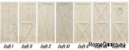 Badezimmertüren RADEX LOFT OX 70 Holztüren Rohholzflügel