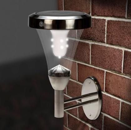 Solar-Hausnummer, Edelstahl, 4 weiße LED