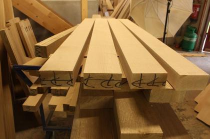 HOLZTREPPENSTUFEN HOLZSTUFEN EICHENHOLZ MASSIVHOLZTREPPE UNLACKIERT 85x28x4cm